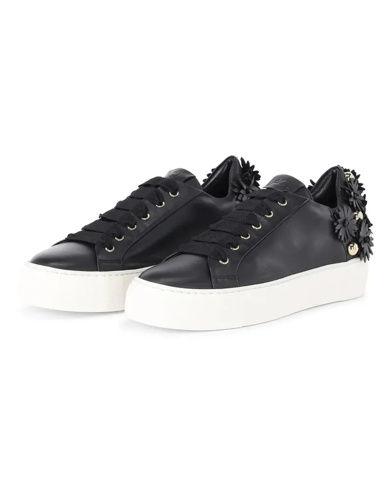 Attilio Giusti Leombruni Low-Top Sneaker Sneaker Daisy mit Applikationen schwarz Schwarz
