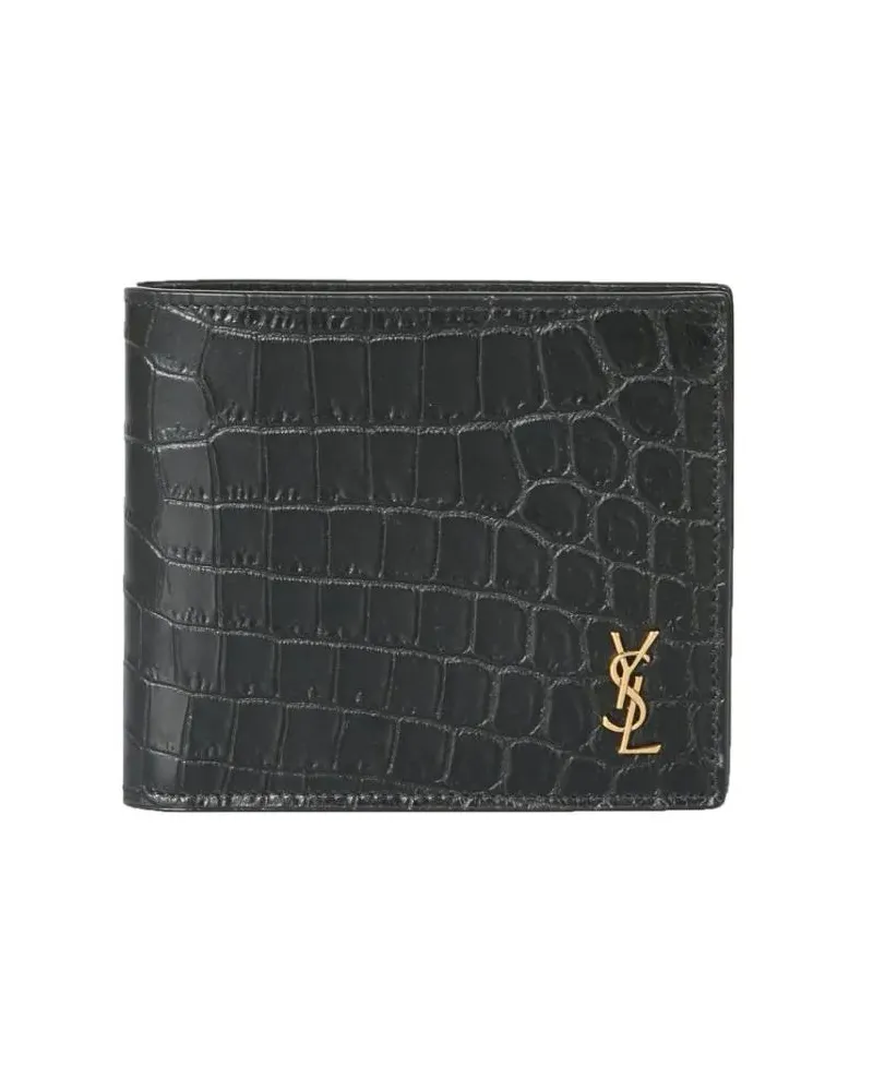 Saint Laurent Portemonnaies "Tiny Cassandre East/West" Wallet Small schwarz Schwarz