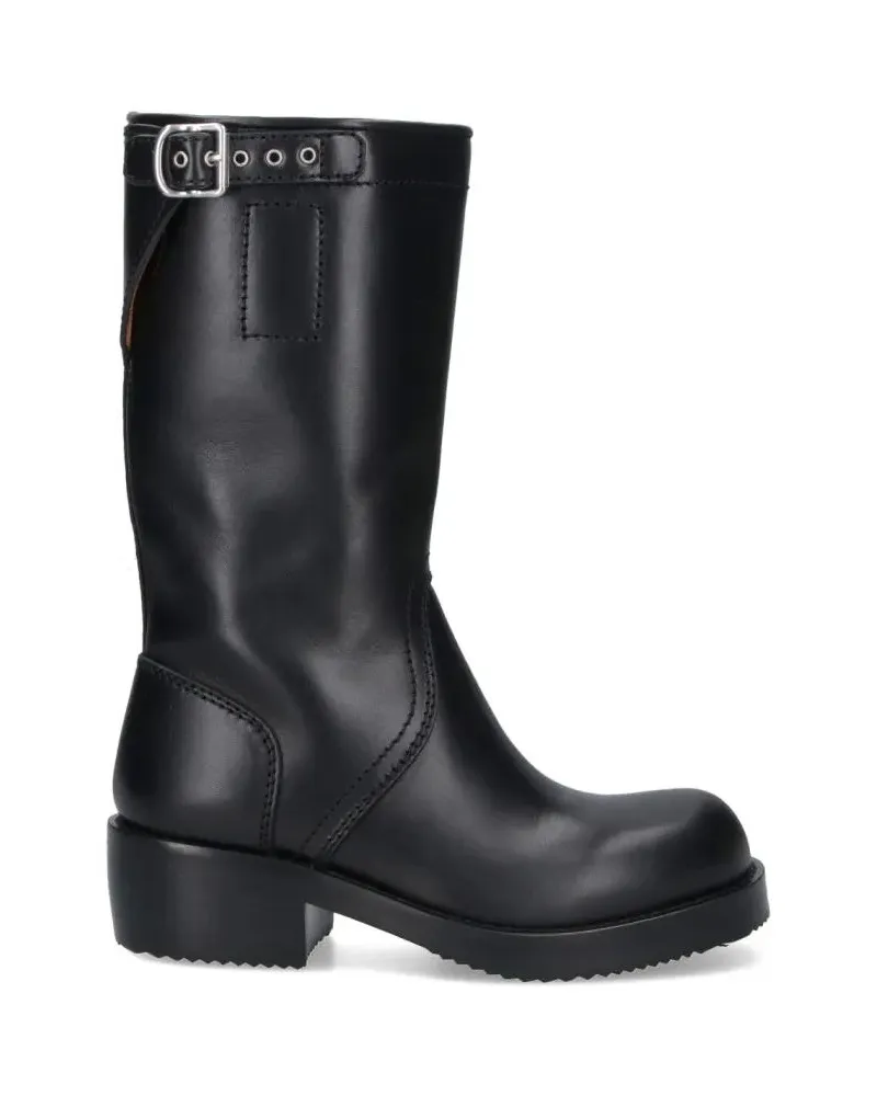 Dries van Noten Stiefel Leather Boots – Black schwarz Schwarz