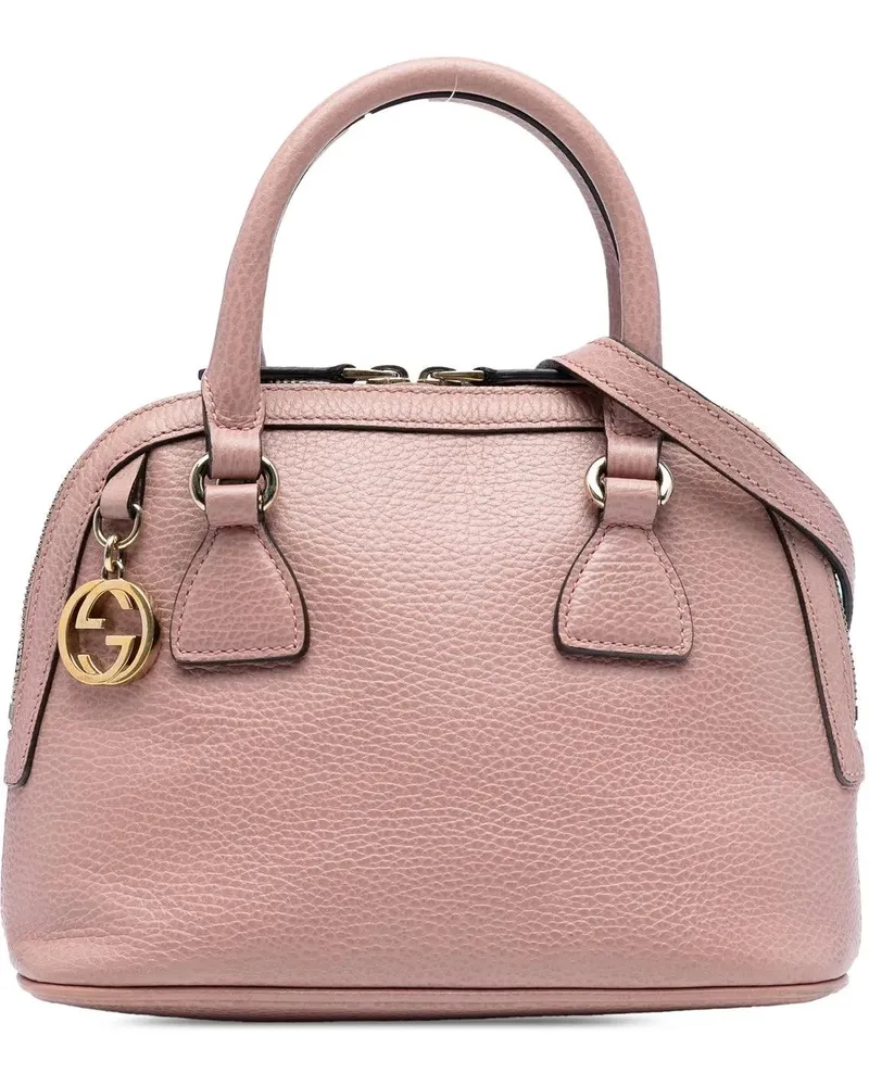 Gucci Hobo Bags Mini Leather GG Charm Dome Satchel rosa Gold