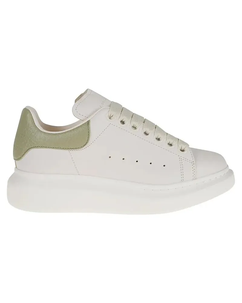 Alexander McQueen Low-Top Sneaker Textured Leather Oversized Sneakers weiß Weiß
