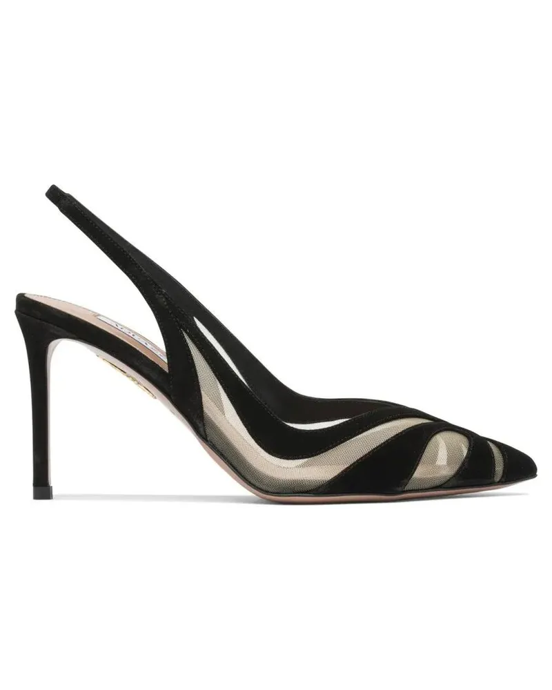 Aquazzura Hohe Schuhe Lune Sling 85 Heeled Shoes schwarz Schwarz