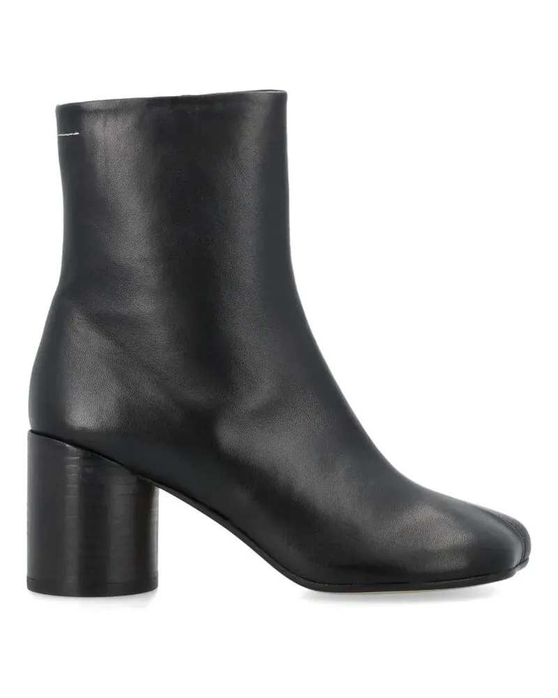 Maison Margiela Stiefel Black Leather Ankle Booties schwarz Schwarz