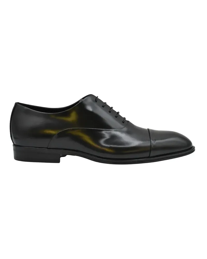 Corvari Polished Lace-Up Flat Shoes schwarz Schwarz