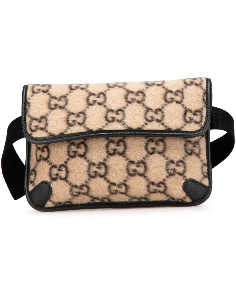 Gucci Bauchtaschen 2000-2015 GG Wool Slim Belt Bag braun Braun