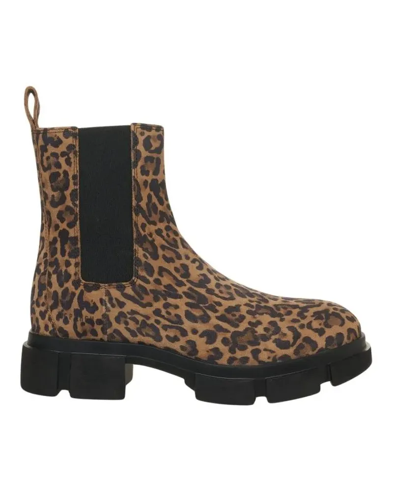 Copenhagen Stiefel Animal Print Suede Chelsea Boots schwarz Schwarz