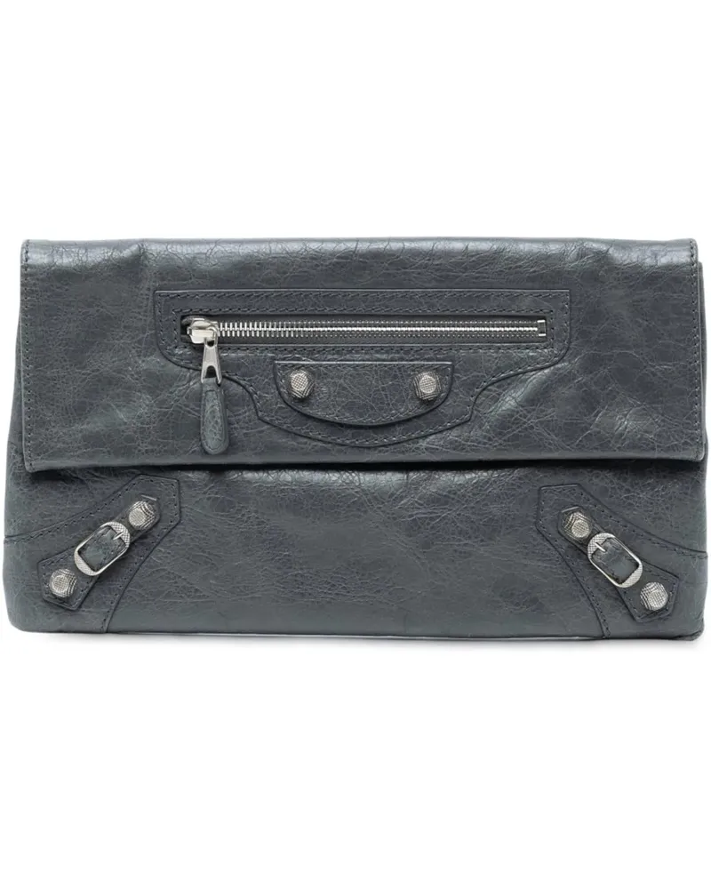 Balenciaga Clutches Lambskin Motocross Giant 12 Envelope Clutch grau Grau