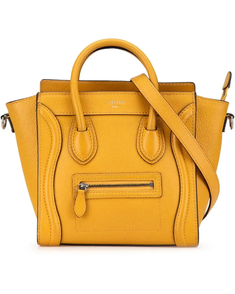 Celine Hobo Bags 2013 Nano Leather Luggage Tote gelb Gelb