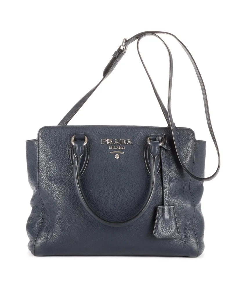 Prada Crossbody Bags Tote Logo Zip blau Blau