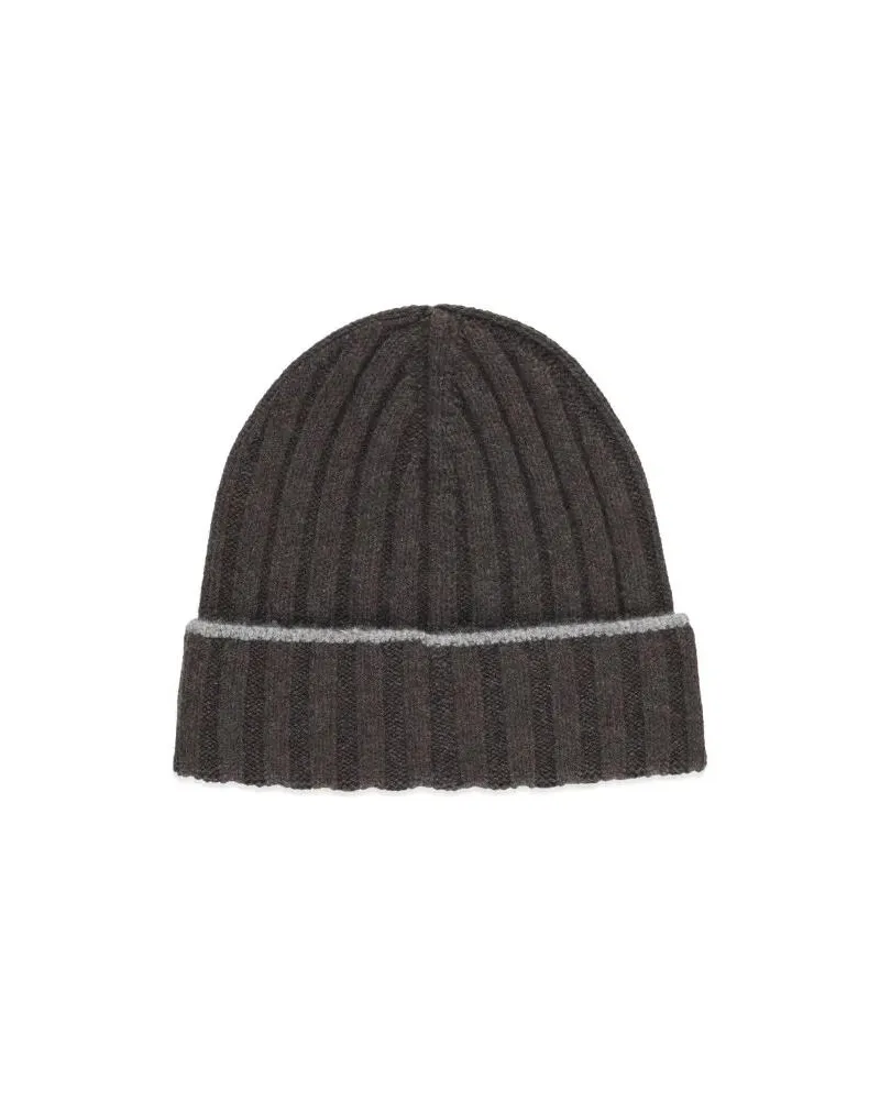 Brunello Cucinelli Caps & Mützen Cashmere Beanie schwarz Schwarz