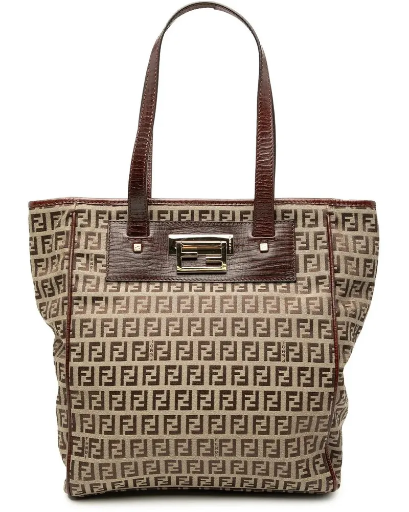 Fendi Shopper Zucchino Canvas Tote braun Braun