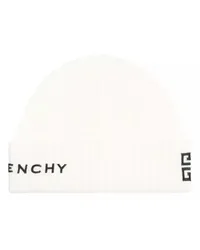 Givenchy Mützen Black And Ivory 4G Beanie Creme