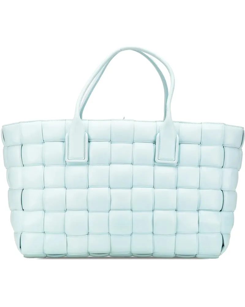 Bottega Veneta Shopper Large Lambskin Intreccio Padded Tote blau Blau