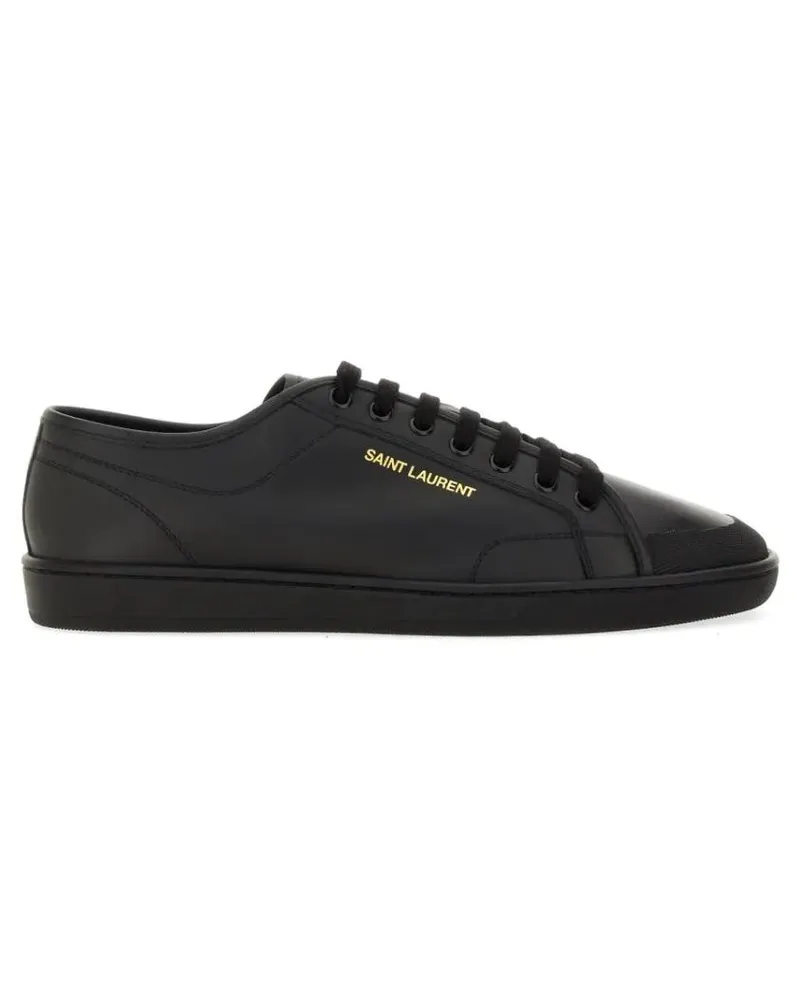 Saint Laurent Low-Top Sneaker Smooth Leather "Gym" Sneaker schwarz Schwarz