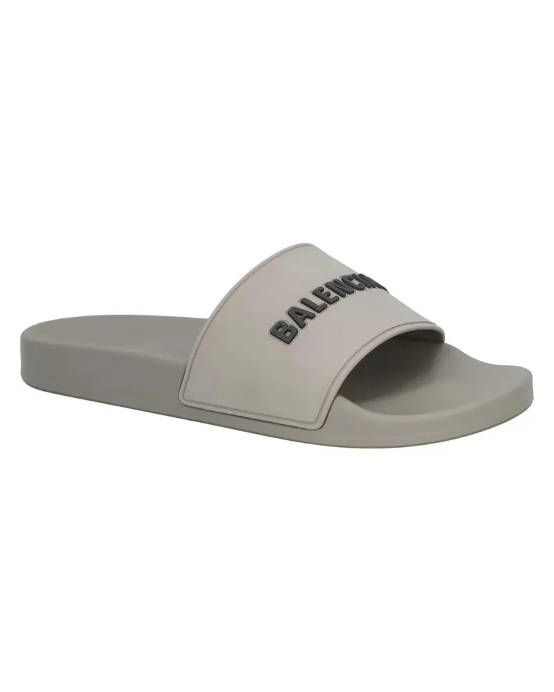 Balenciaga Sandalen 3D Logo Rubber Pool Slide Sandal grau Grau