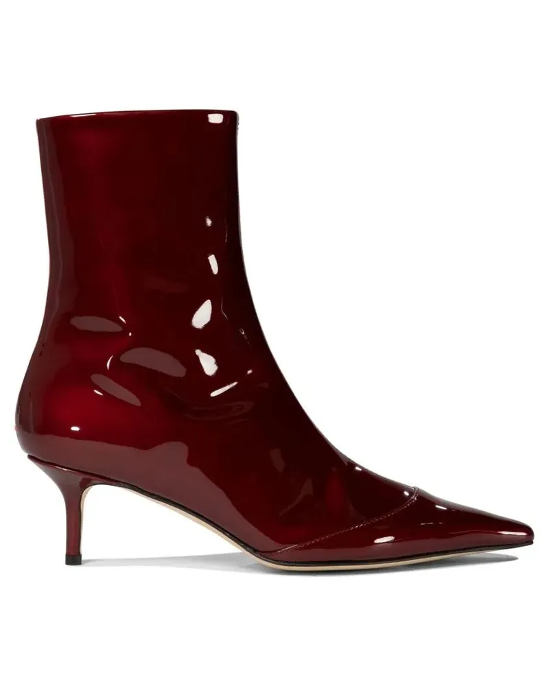aeyde Stiefel "Roe" Patent Leather Ankle Boots rot Rot