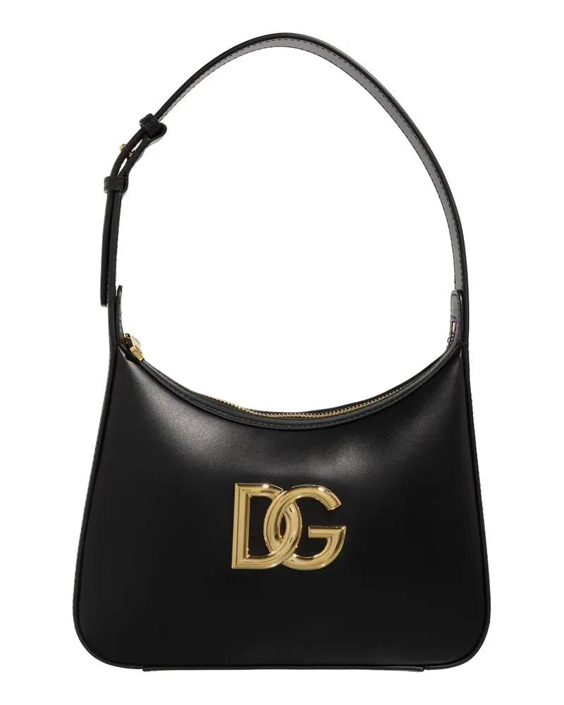 Dolce & Gabbana Hobo Bags Rigid Hobo Dg Logo On The Front schwarz Schwarz