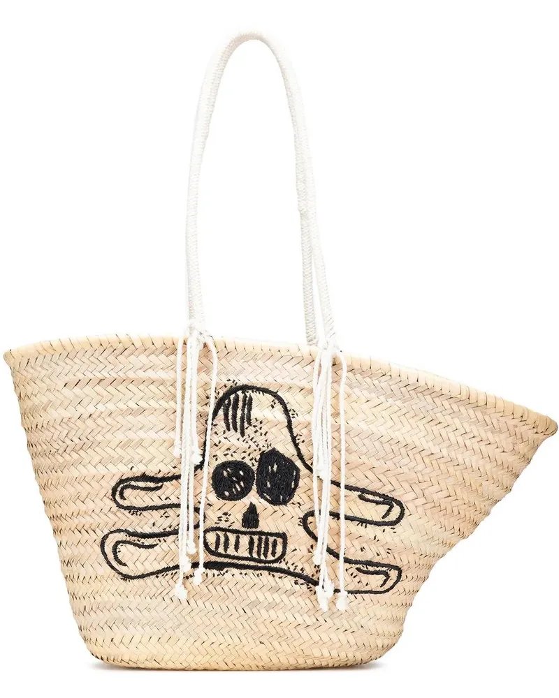 Celine Shopper Andre Butzer Large Raffia Classic Wanderer Embroid braun Braun