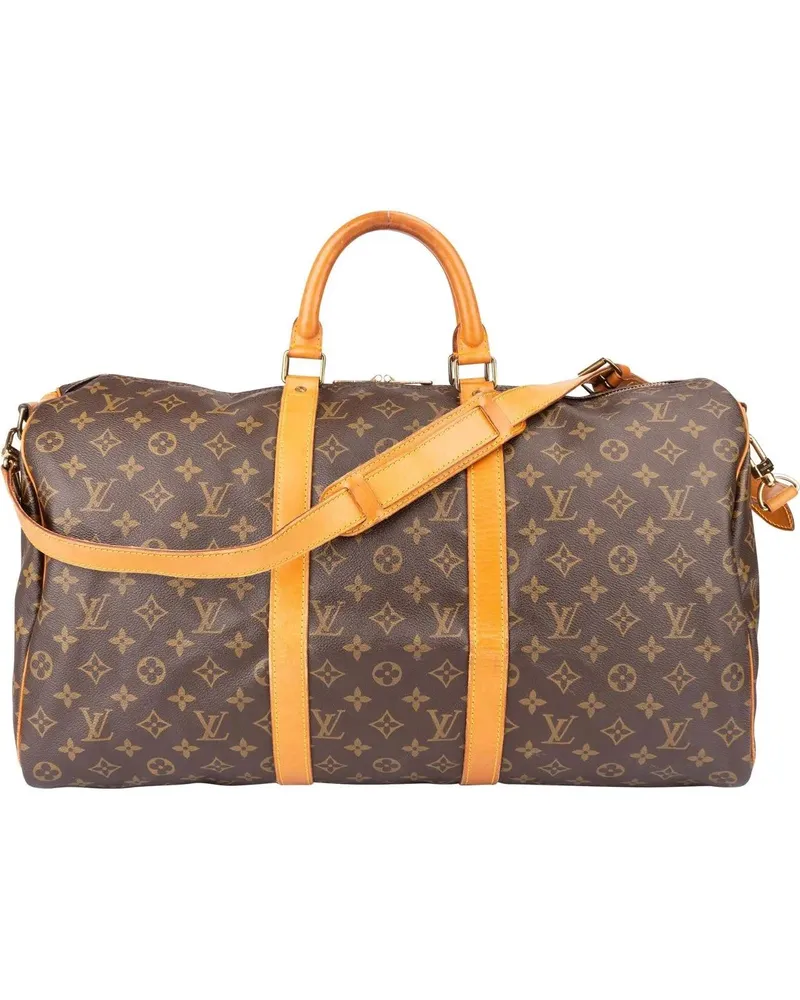 Louis Vuitton Crossbody Bags  Canvas Monogram Keepall 50 Bandoulie braun Braun