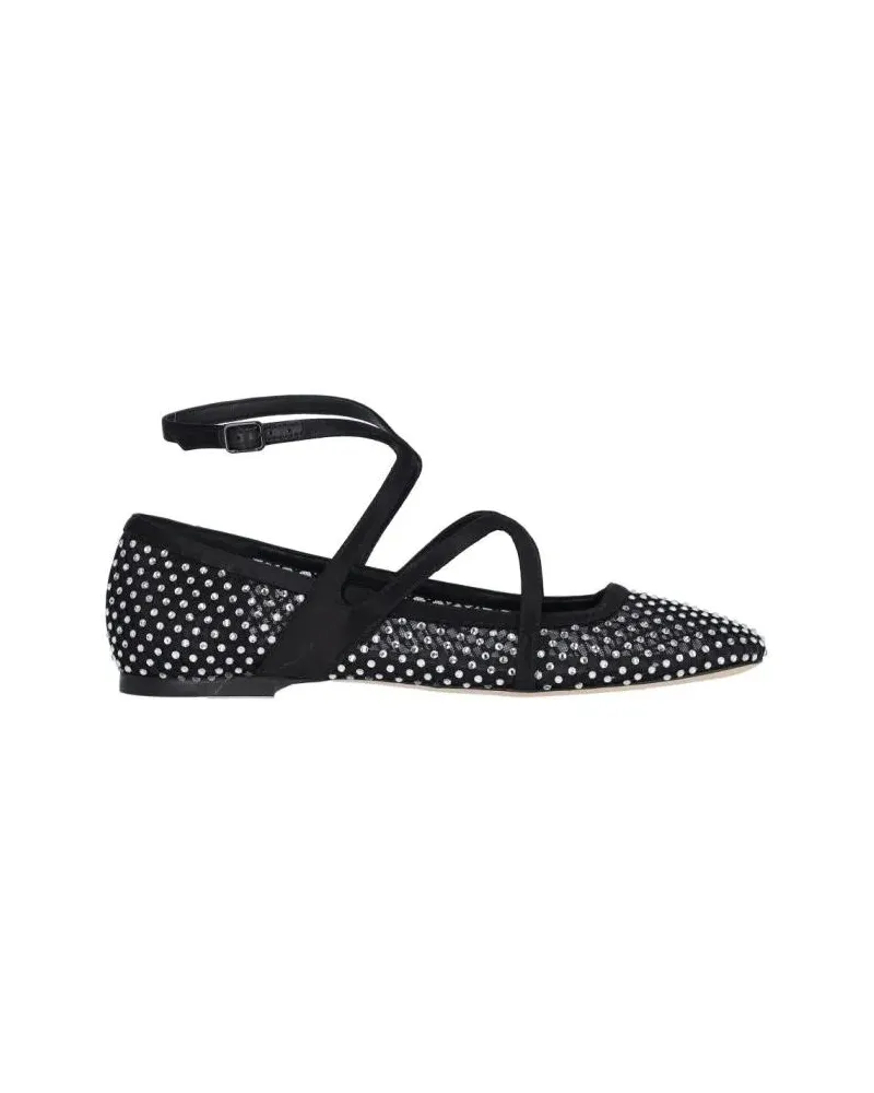 Jimmy Choo Astoria" Ballerinas With Strass – Black schwarz Schwarz