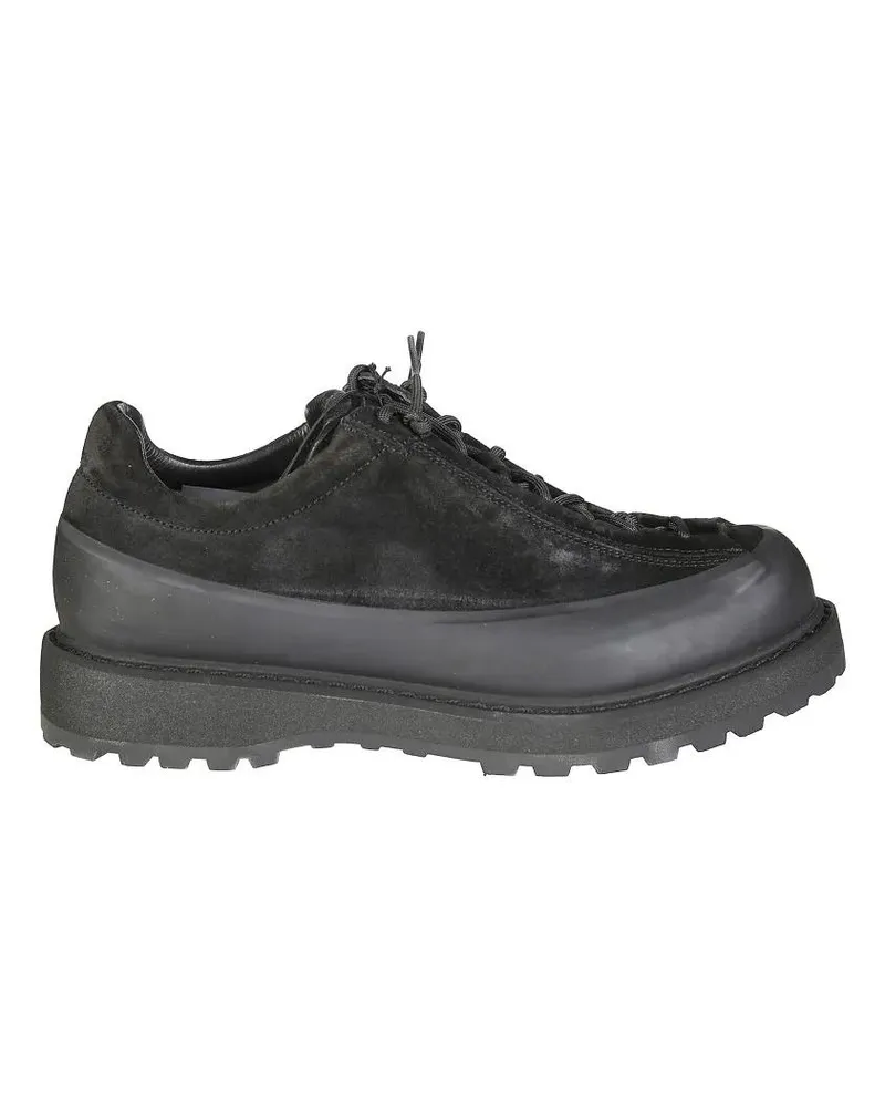 Stone Island Low-Top Sneaker Low-Profile Black Suede Sneaker grau Grau