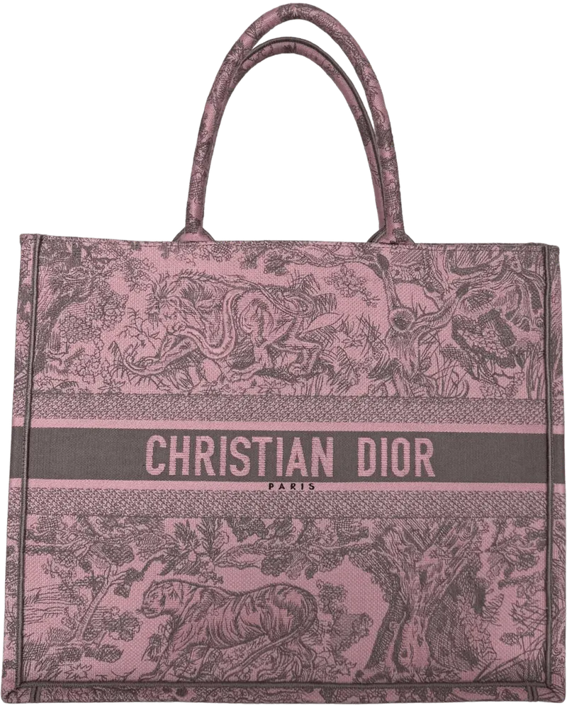 Dior Shopper Dior Gro�e Book Tote Toile de Jouy Rosa / neuwerti rosa Gold