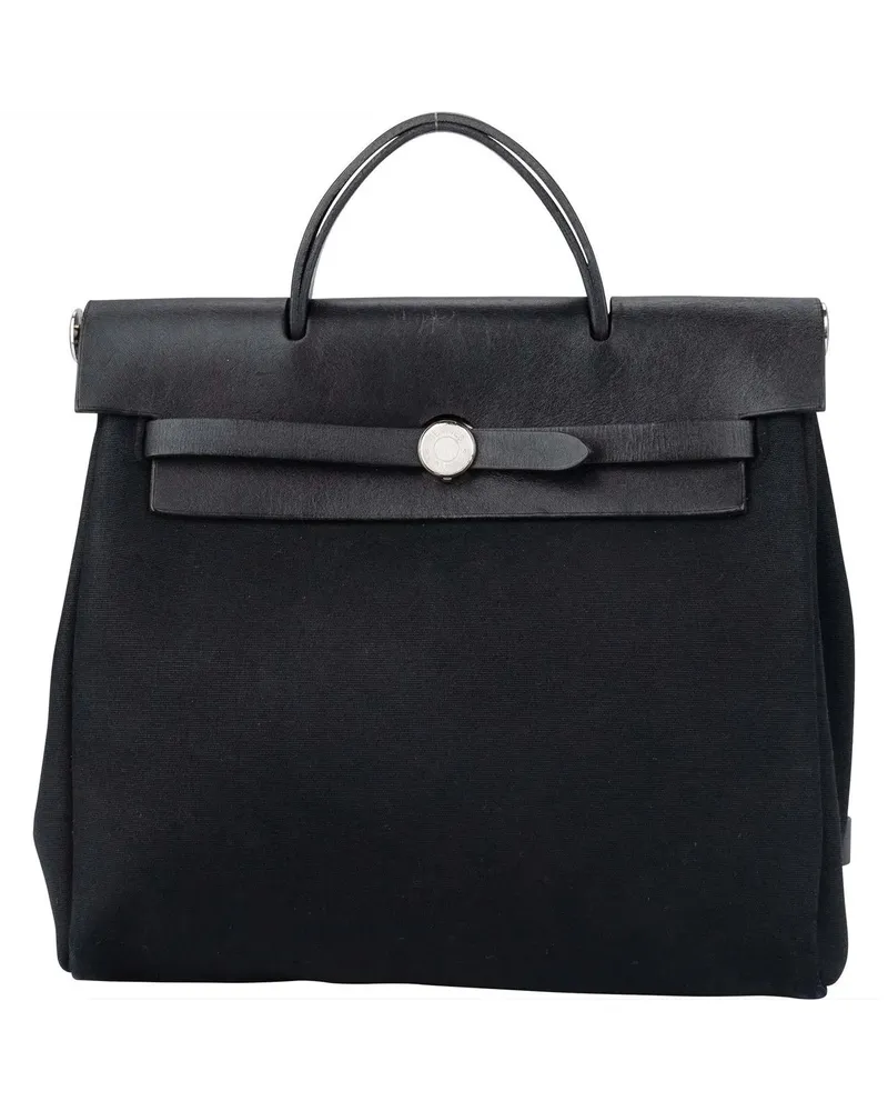 Hermès Crossbody Bags Hermes Classic Cotton Herbag Backpack schwarz Schwarz