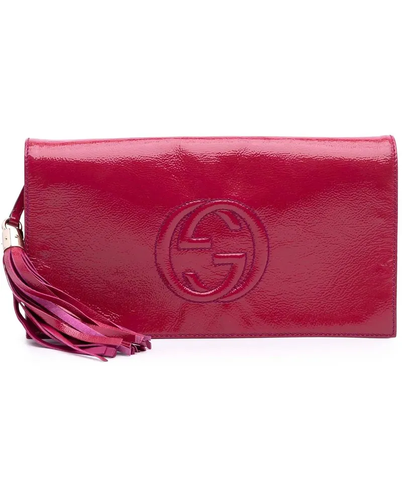 Gucci Clutches Soft Patent Soho Disco Clutch rosa Gold