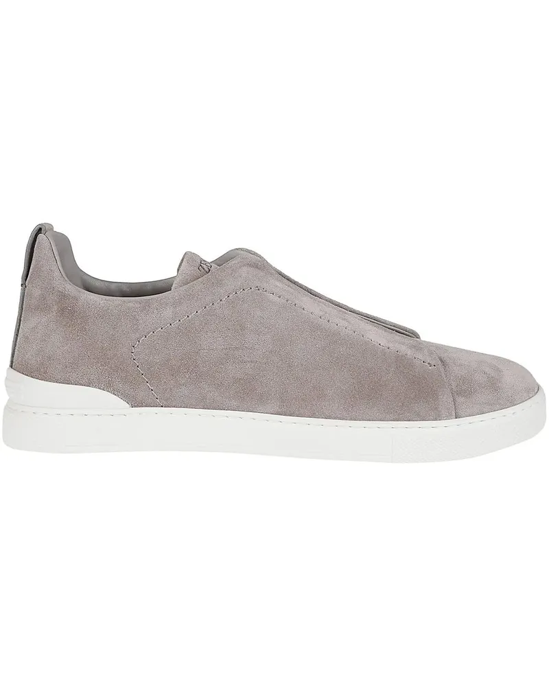Ermenegildo Zegna Low-Top Sneaker Triple Stitch Low Top Sneakers Grey grau Grau