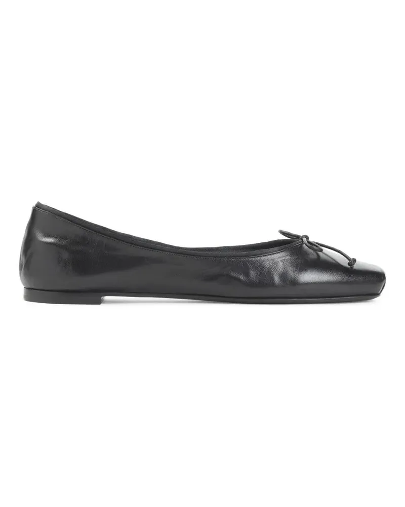 KHAITE Black Ballerinas With Delicate Bow Detail schwarz Schwarz