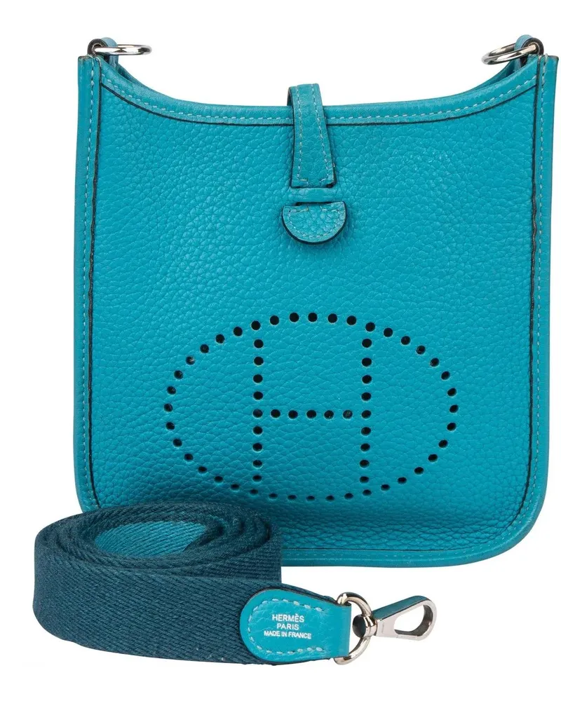 Hermès Crossbody Bags Hermes Bleu Taurillon Clemence Evelyne 16 Crossbod blau Blau