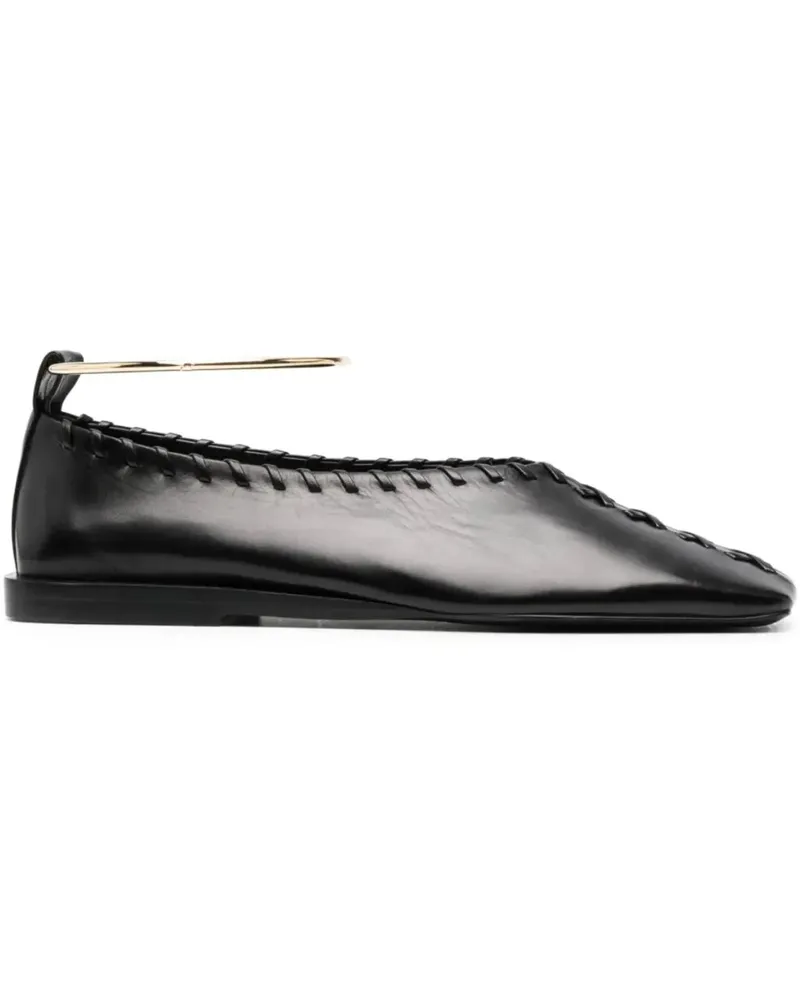 Jil Sander Ballerinas Ballerina Black Gold schwarz Schwarz