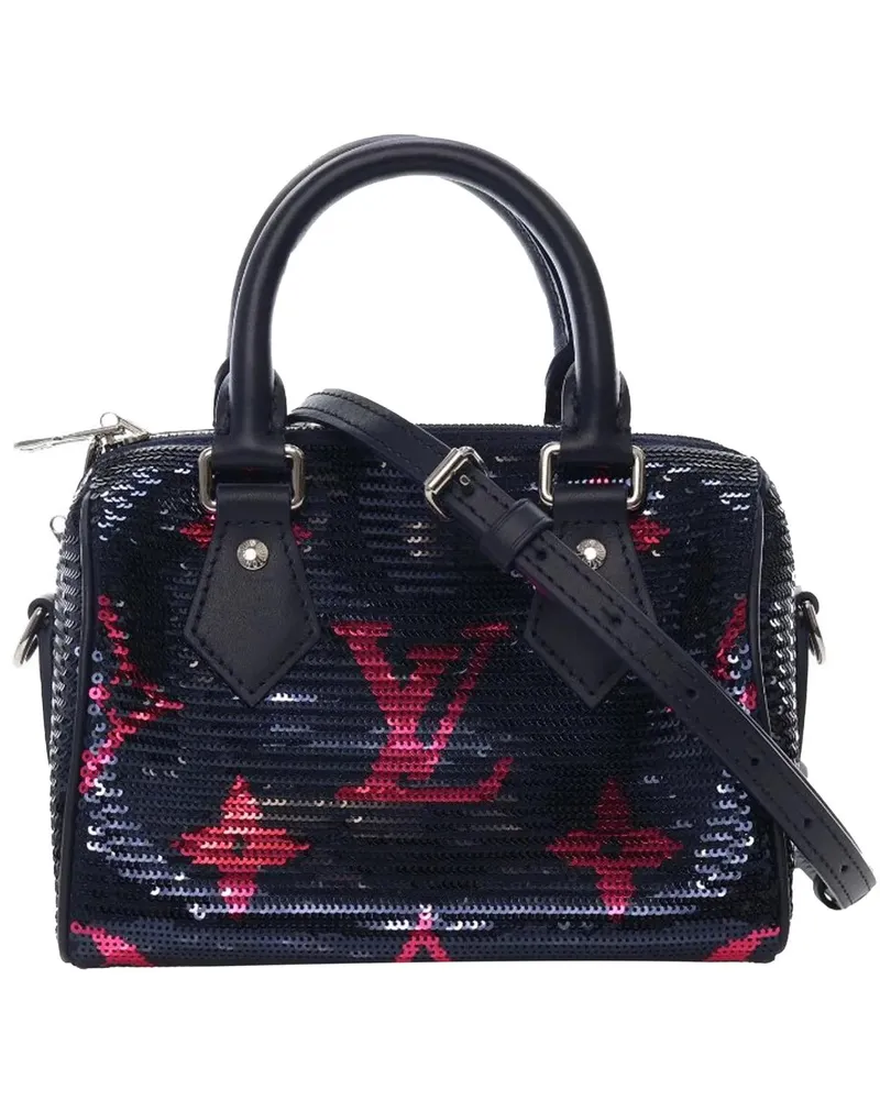 Louis Vuitton Hobo Bags LV Night Monogram Giant Sequins Speedy Bandouliere blau Blau