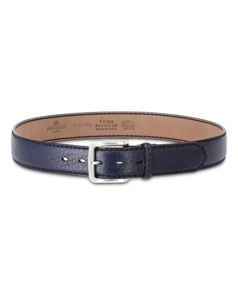Fausto Colato Gürtel Gürtel aus Bisonleder blau Blau