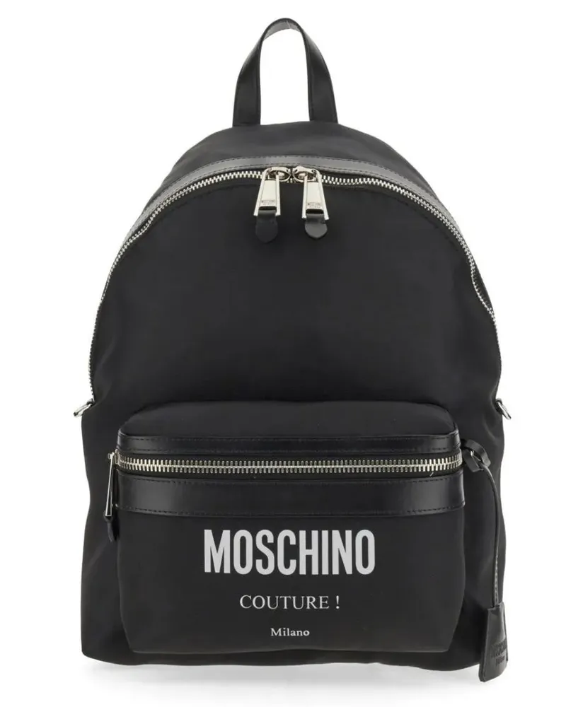 Moschino Rucksäcke Large Backpack With Logo schwarz Schwarz