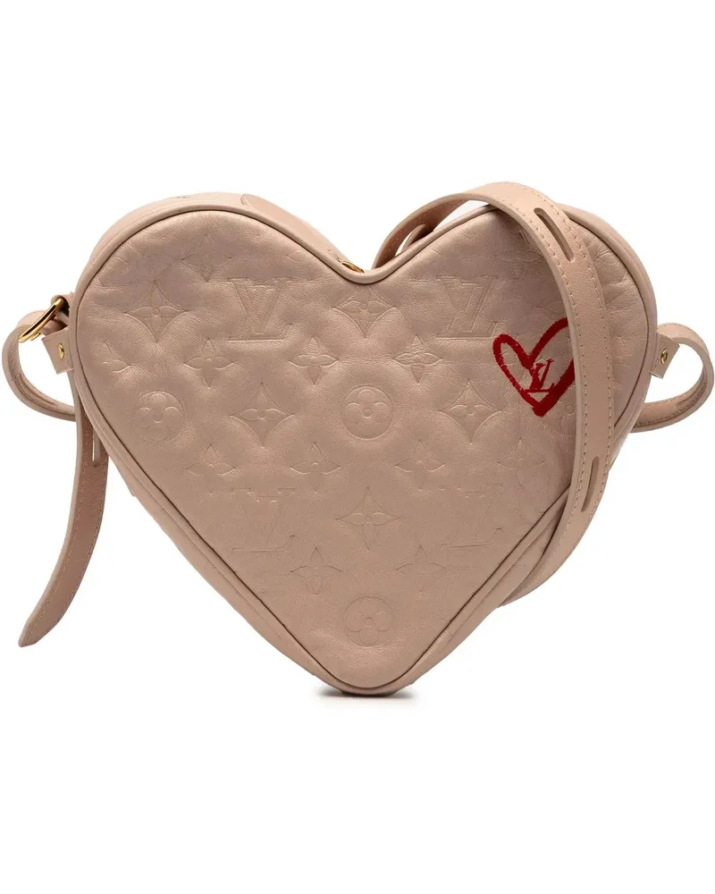 Louis Vuitton Hobo Bags Monogram Embossed Lambskin Fall In Love Sac Coeur rosa Gold