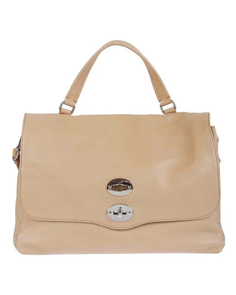 Zanellato Hobo Bags Brown Cantucci Calfskin Shoulder Bag With Twist Lo braun Braun