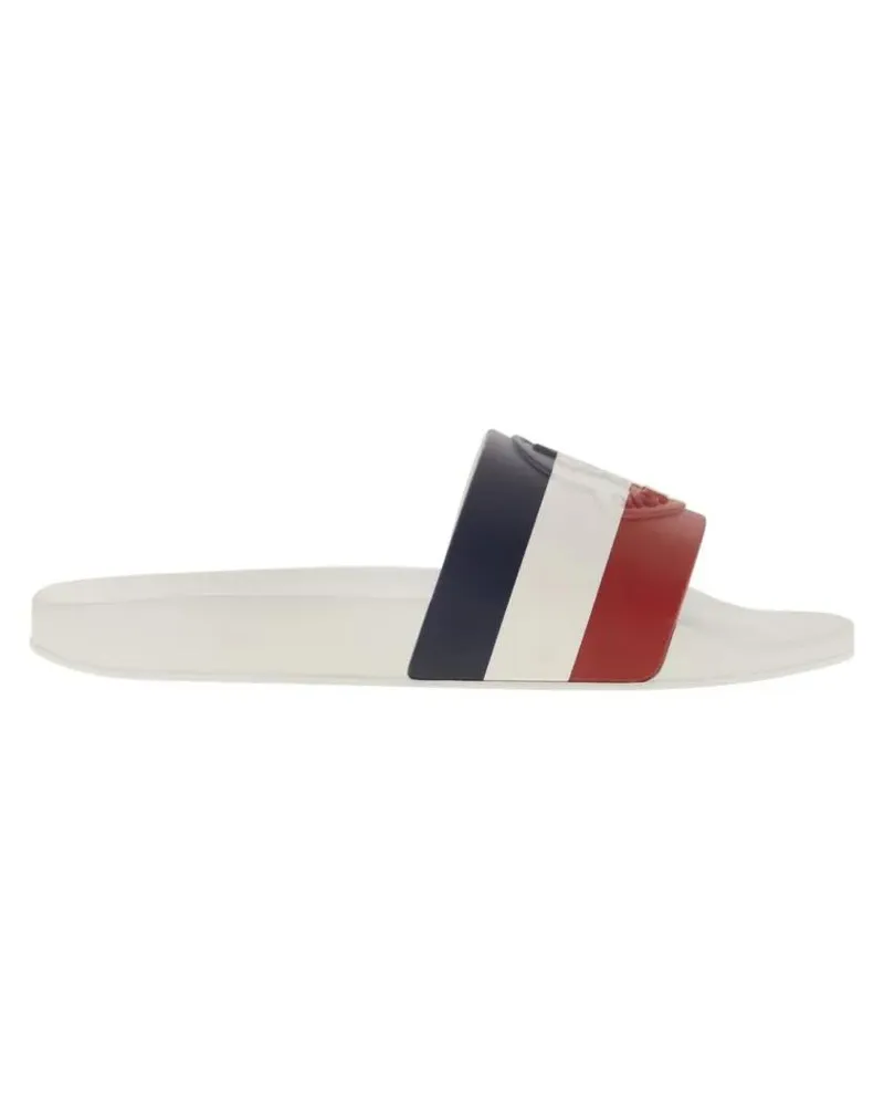Moncler Loafer Basile - Rubber Slides With Logo weiß Weiß