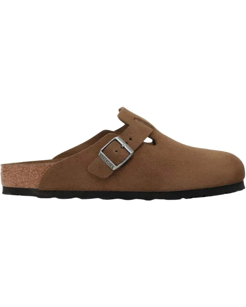 Birkenstock Sandalen Closed-Toe Slip-On Sandals With Adjustable Buckle braun Braun