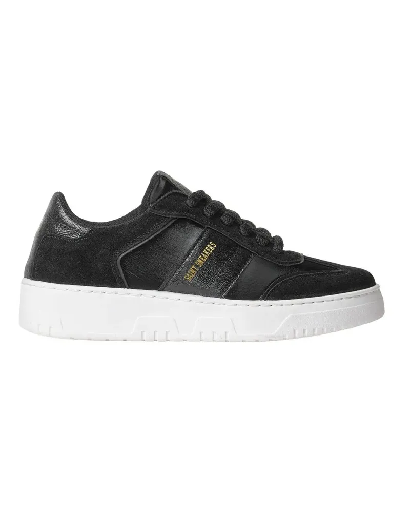 Saint Sneakers Low-Top Sneaker Black Suede And Leather Sneakers schwarz Schwarz