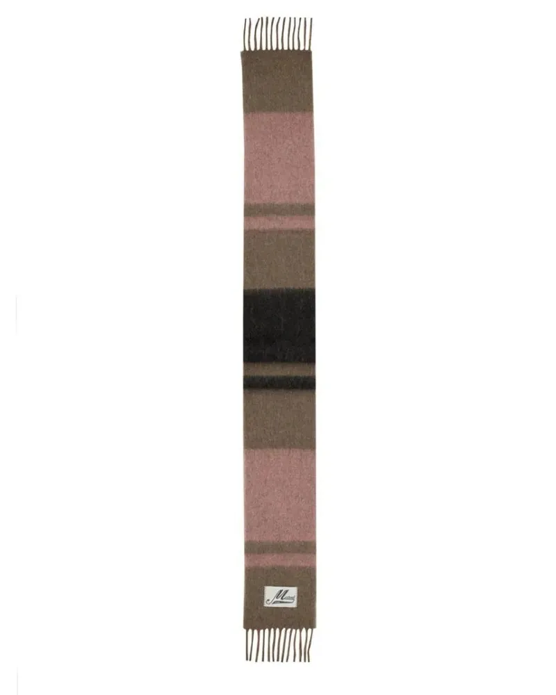 Marni Tücher & Schals Fringed Logo-Embellished Scarf bunt Bunt