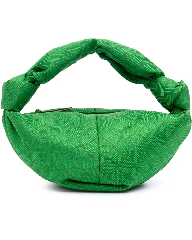 Bottega Veneta Crossbody Bags Mini Jacquard Intrecciato Double Knot Bag grün Grün