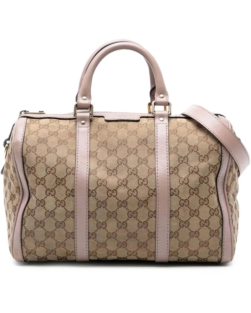 Gucci Hobo Bags Medium GG Canvas Joy Boston Bag braun Braun