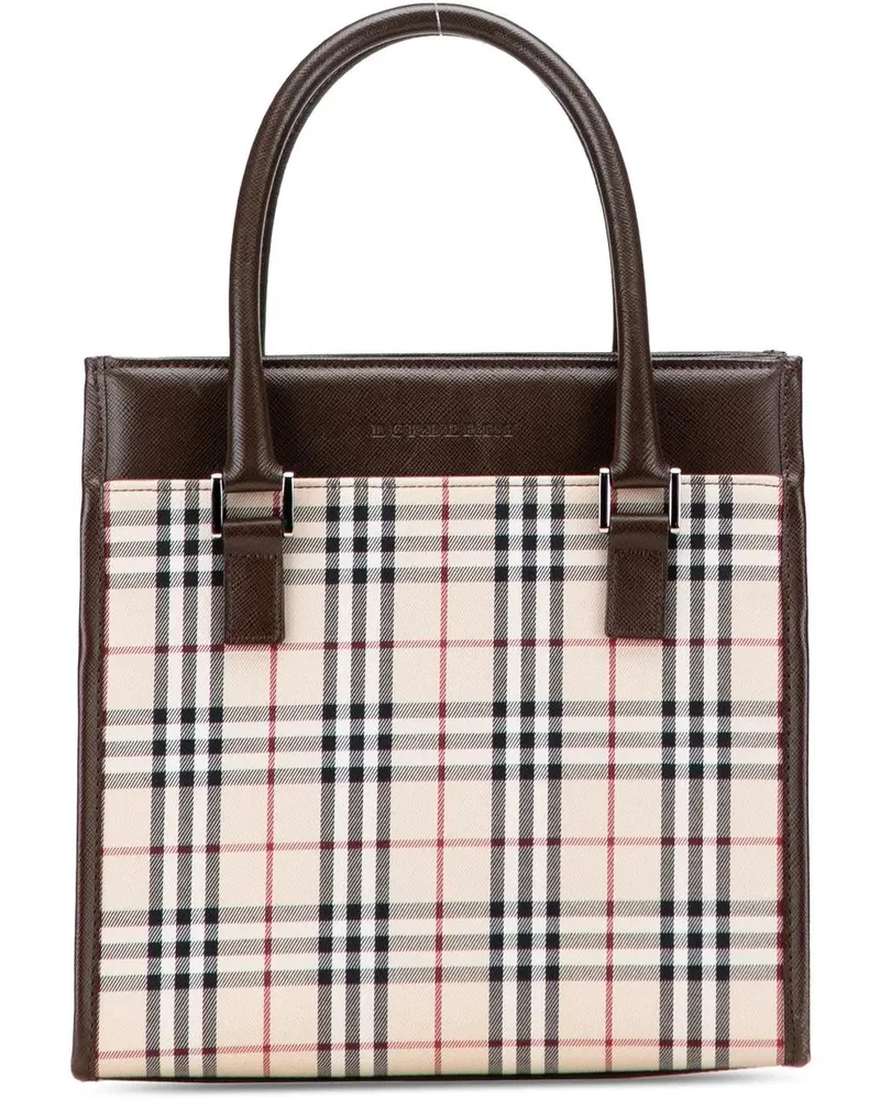 Burberry Crossbody Bags House Check Canvas Handbag braun Braun