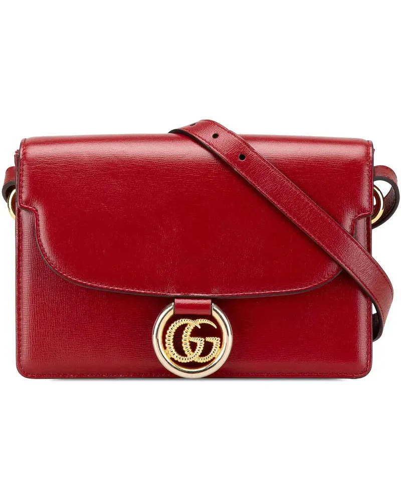 Gucci Hobo Bags 2000-2015 Small Textured Calfskin GG Ring Torchon rot Rot