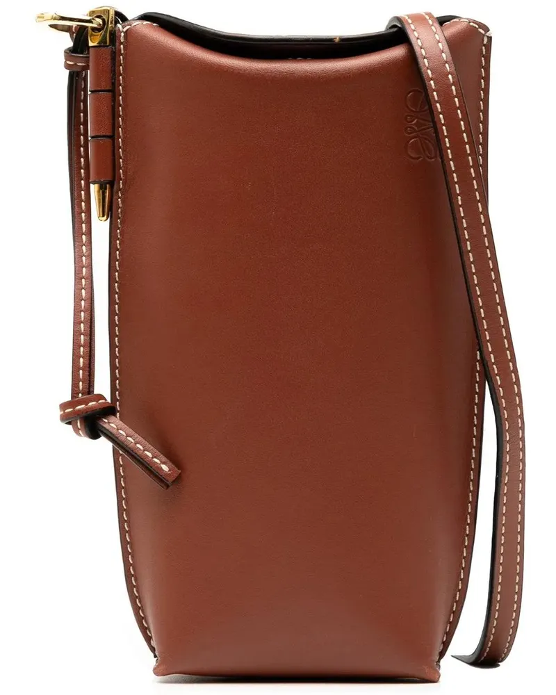 Loewe Hobo Bags Leather Gate Pocket Crossbody braun Braun