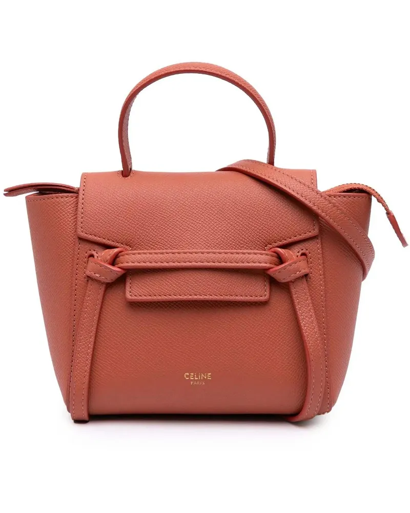 Celine Hobo Bags Pico Grained Calfskin Belt Bag orange Orange