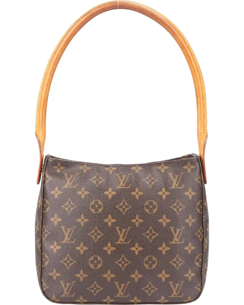 Louis Vuitton Crossbody Bags  Canvas Monogram Looping MM Shoulder braun Braun