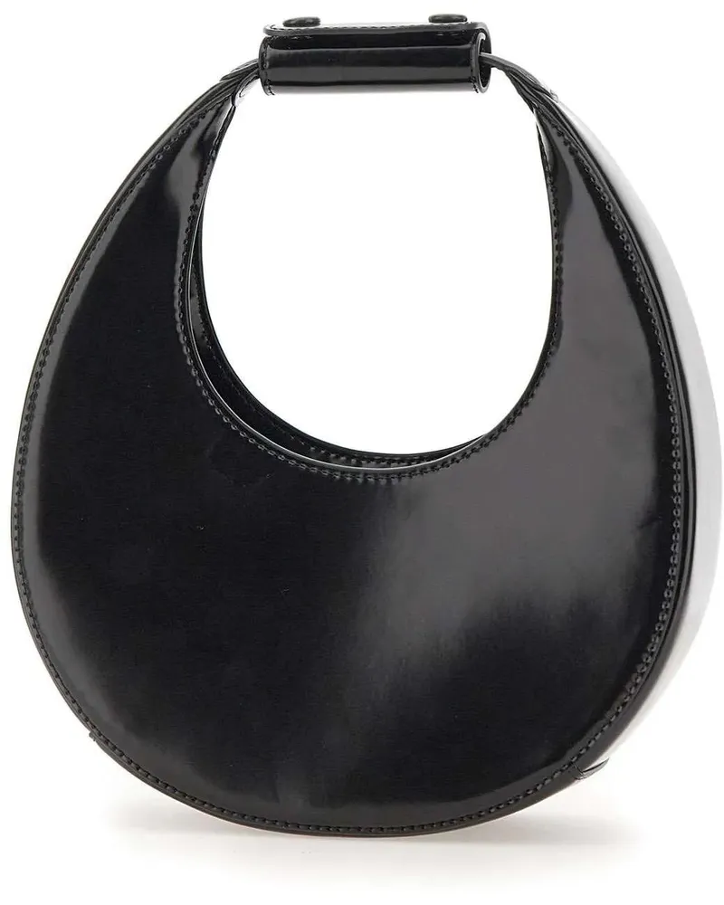 STAUD Hobo Bags Mini Moon Bag - Leather - Black schwarz Schwarz