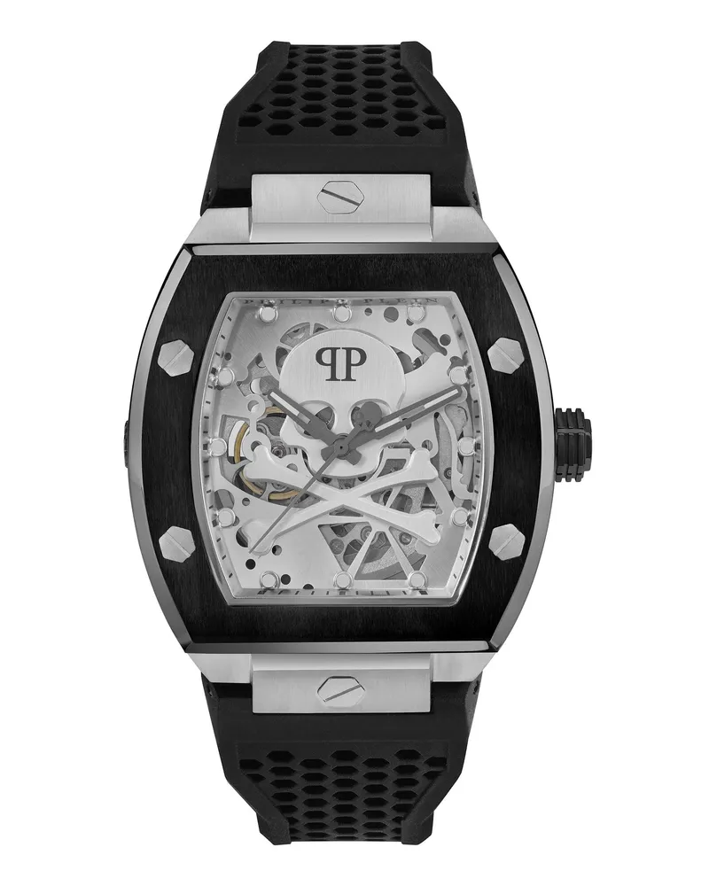 Philipp Plein Uhren Quarz-Analoguhr The $Keleton black Schwarz